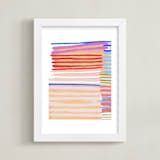 "Peach Party One" - Art Print in Poppy by Katie Craig - Framed