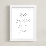 "Affirmation" - Art Print in Snow by AK Graphics - Framed