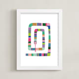 "Sssnake" - Art Print in rainbow by Leanne Friedberg - Framed