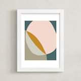 "Abstract Overlap" - Art Print in Jade by Beth Vassalo - Framed