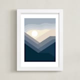 "After Storm" - Art Print in deep blue by Stop-mashina - Framed