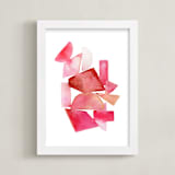 "summer tanagers" - Art Print in watermelon by Kiana Lee - Framed