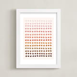 "Ombre Butterflies" - Art Print in Blush Pink by Shannon Kirsten - Framed