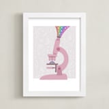"My Microscope" - Art Print in Gray Pink by Naava Katz - Framed