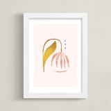 "A Flower For You, A Flower For Me I" - Art Print in Peony by Kayla King - Framed