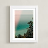 "Idyllic Day" - Art Print in Blue Aqua by OLIVIA JOY ST.CLAIRE - Framed