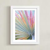 "Colorful fan 2" - Art Print in Sea Green by Eliane Lamb - Framed