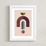 "Geometric 2" - Art Print in Emerald Green by Kelly Schmidt - Framed