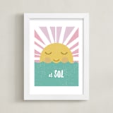 "El Sol" - Art Print in Sunshine by merry mack creative - Framed