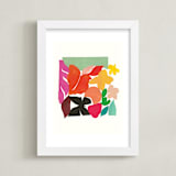 "Mariposa Jungle" - Art Print in Green Tea Ice Cream by Lise Gulassa - Framed