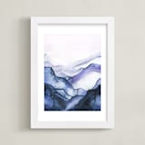 "Drift Watercolor" - Art Print in navy by Jen Merli - Framed