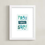 "Grom" - Art Print in Sea by Kayla King - Framed