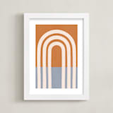 "Retro Vibes" - Art Print in Rust by Iveta Angelova - Framed