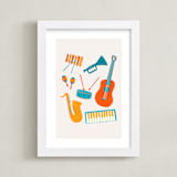 "Play Music" - Art Print in Persimmon by Malty Designs - Framed