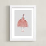 "Painted Ballerina" - Art Print in rose by Grae - Framed