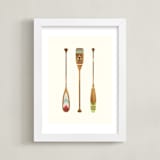 "Let's Get Paddles" - Art Print in Wood by SUWACHI - Framed