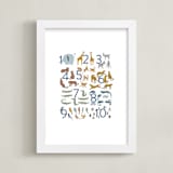 "Wild Numbers" - Art Print in Cotton by Teju Reval - Framed