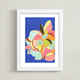 "Butterfly Dream" - Art Print in Cobalt Blue by Eunmee Studio - Framed