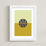 "3 Season Sport | Basketball" - Art Print in Mustard by pacifica project - Framed