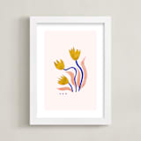 "A Flower For You, A Flower For Me III" - Art Print in Peony by Kayla King - Framed