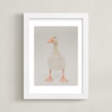 "quack quack" - Art Print in sand stone taupe by Alicia Abla - Framed