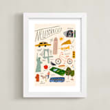"NYC" - Art Print in Manhattan Cream by Sierra Lee - Framed