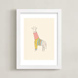"Fiesta Turtle Neck" - Art Print in Tutti Fruiti by Meg Gleason - Framed