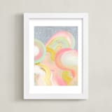 "Iced Swirls" - Art Print in Sherbet by Carol Barber - Framed