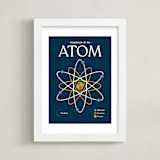 "Atom" - Art Print in Navy by Heather Schertzer - Framed