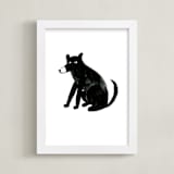 "dog" - Art Print in Ink by Alexandra Dzh - Framed
