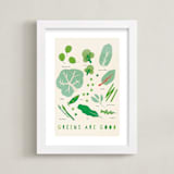 "Greens are Good" - Art Print in Creamed Spinach by Ani Somi - Framed