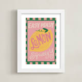 "Piccole Gioie 3" - Art Print in Pink Lemonade by Jenna Holcomb - Framed