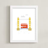 "I Love London" - Art Print in White by Angela Thompson - Framed