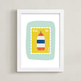"Oh Buoy" - Art Print in Seafoam by Nadia Hassan - Framed