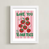 "Piccole Gioie 2" - Art Print in Tomato by Jenna Holcomb - Framed