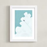 "The Next Adventure" - Art Print in Sunny Sky Blue by Anika Orrock - Framed