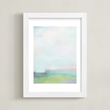 "Spring Brook" - Art Print in spring blue by AlisonJerry - Framed