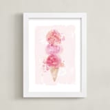 "mermaid scoops" - Art Print in berries by silverscreen studio - Framed