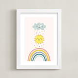 "How to make a rainbow" - Art Print in Bubblegum by Annie Holmquist - Framed
