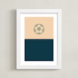 "3 Season Sport | Soccer" - Art Print in Navy by pacifica project - Framed