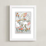 "Unicorn Garden" - Art Print in ash by Hannah Williams - Framed