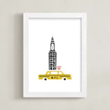 "NYC" - Art Print in New York Taxi Cab by Nazia Hyder - Framed