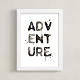 "Adventure" - Art Print in Black by Kelsey McNatt - Framed