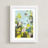 "Fly" - Art Print in sky by Jess Franks - Framed