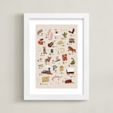 "Wild West Alphabet" - Art Print in Barn by Jenna Holcomb - Framed