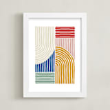 "mod rainbow" - Art Print in Rainbow by Jenna Holcomb - Framed