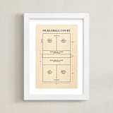 "Pickleball Posters 1" - Art Print in Backhand Black by Jayne Alfieri - Framed