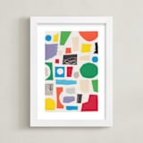 "Paper Playground" - Art Print in Sherbet by Alisa Galitsyna - Framed