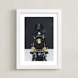 "All Aboard!" - Art Print in railway black by Alicia Abla - Framed