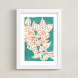 "Lush Botanical Gallery III" - Art Print in Eucaptulus Green by Lise Gulassa - Framed